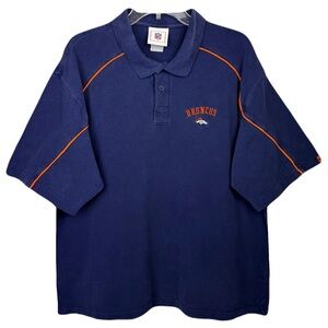 Vintage Y2K NFL Brand Denver Broncos Short Sleeve Polo Shirt